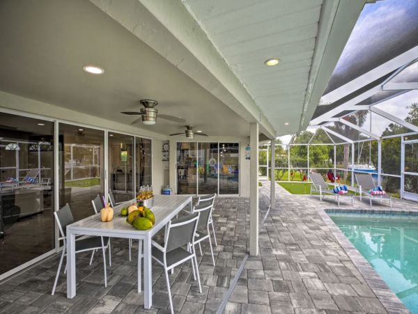 Canal-Front Vacation Pool Home in Cape Coral with Boat Dock