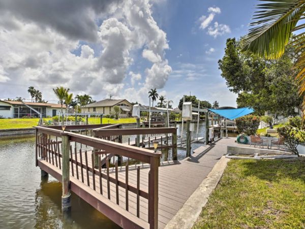 Canal-Front Vacation Pool Home in Cape Coral with Boat Dock