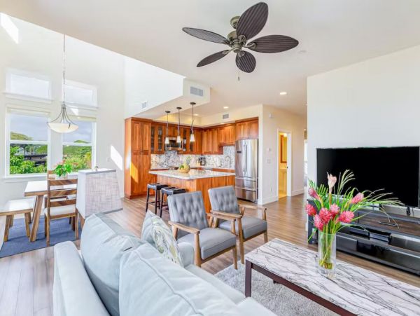 Koloa Three Bedroom Golf Course View Vacation Condo Sleeps 8