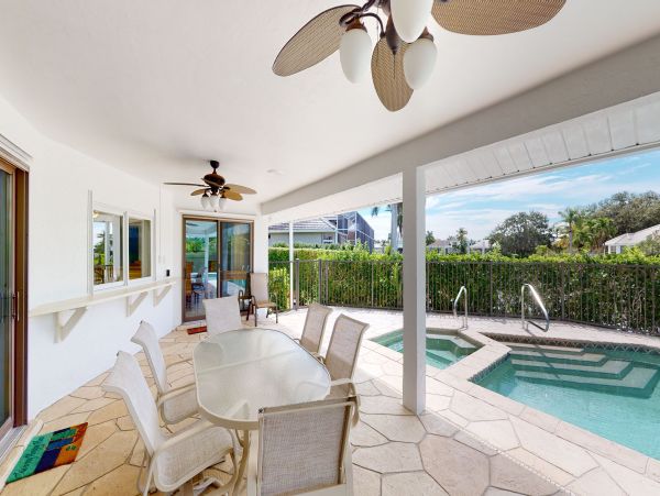Walk to Beach Vacation Pool Home in Marco Island Three Bedroom