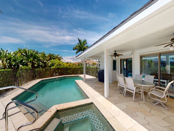 Walk to Beach Vacation Pool Home in Marco Island Three Bedroom