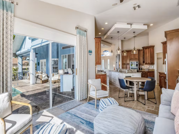 Marco Island Canalfront Four Bedroom Home with Caged Pool