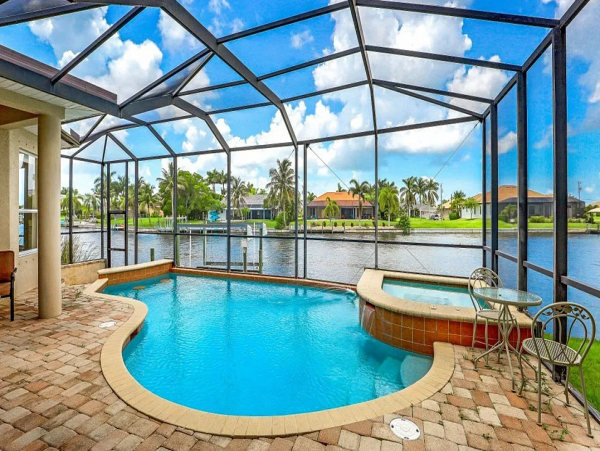 Cape Coral Vacation Home Four Bedroom Water Views