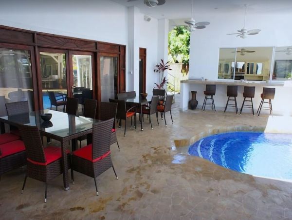 Beachfront Vacation Villa Jaco with 2 Pools & Sleeps 25