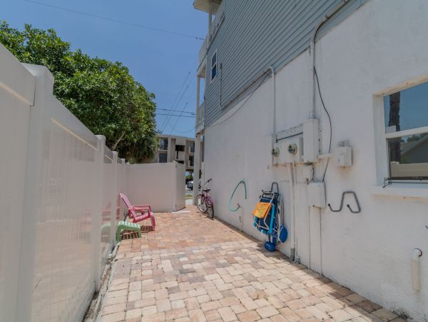 Just across the street from the beach