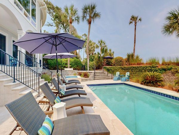 On Beach Hilton Head Vacation Home Six Bedroom