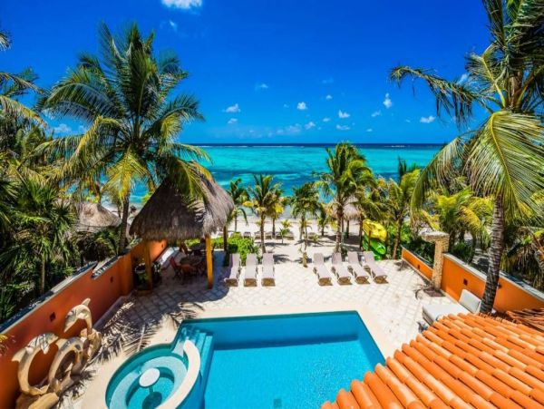 Oceanfront Tulum Vacation Pool Home Twelve Bedroom
