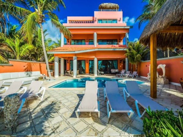 Oceanfront Tulum Vacation Pool Home Twelve Bedroom