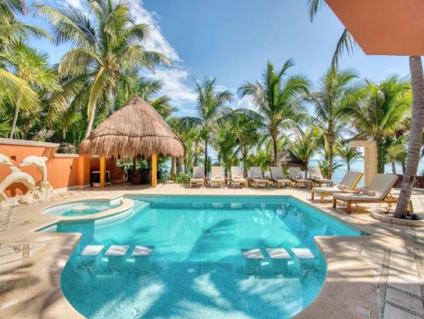 Oceanfront Tulum Vacation Pool Home Twelve Bedroom