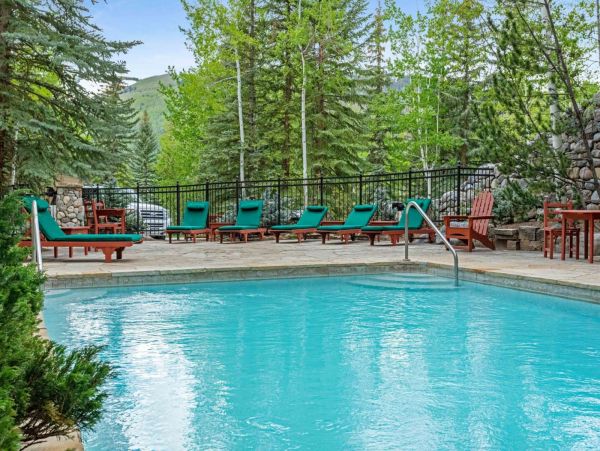 Saddleridge year round pool just steps from your front door.