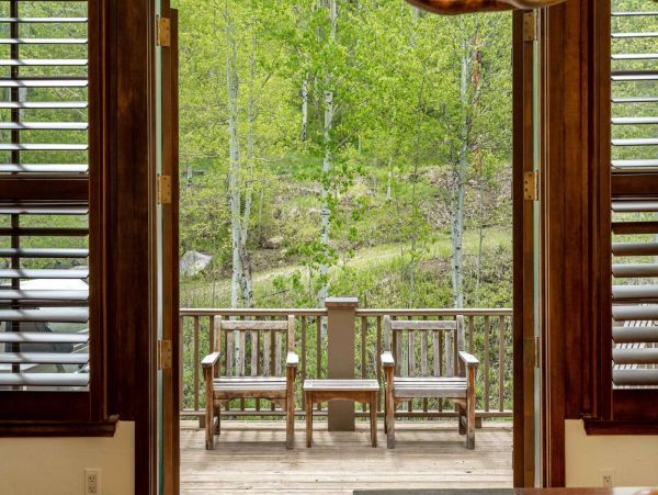 View from the dining area. Great seating for guests to enjoy the beautiful outdoors.