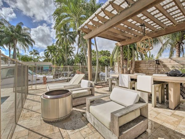Pool House with 3 Bedrooms and Private Dock
