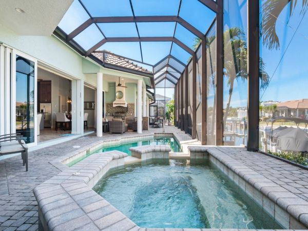 Marco Island Canal Front Five Bedroom Rental Home