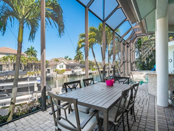 Marco Island Canal Front Five Bedroom Rental Home