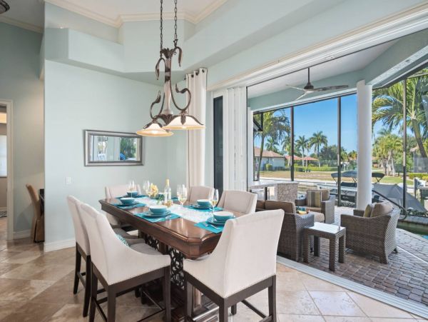 Marco Island Canal Front Five Bedroom Rental Home