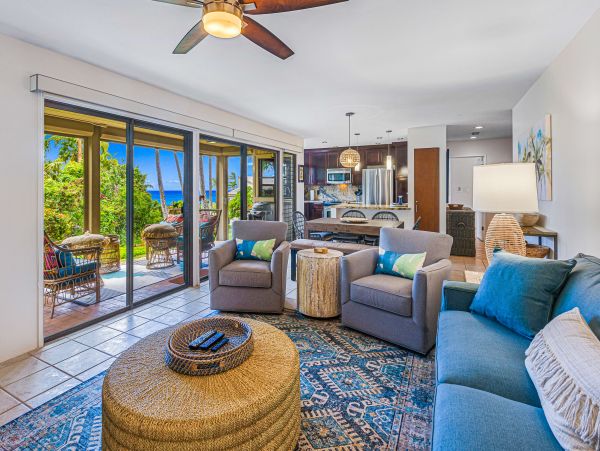 Wailea Ground Level 2 Bedroom Condo with Partial Ocean Views