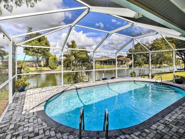 Canal Front Three Bedroom Pool Home in Cape Coral