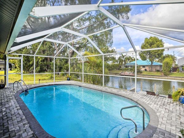 Canal Front Three Bedroom Pool Home in Cape Coral
