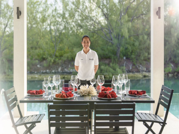 Turks & Caicos Pure Luxury Villa Pool Staff Views