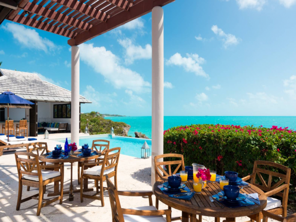 Oceanfront Turks and Caicos Vacation Home Four Bedroom