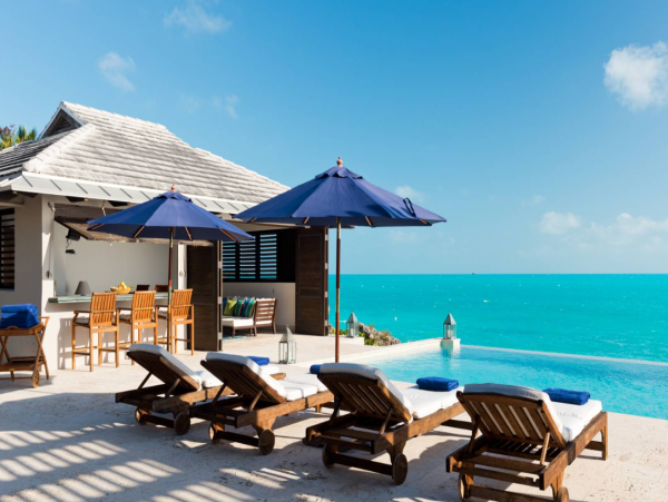 Oceanfront Turks and Caicos Vacation Home Four Bedroom