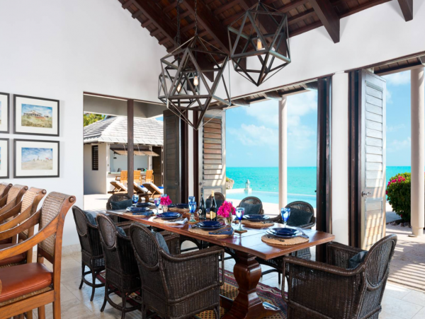 Oceanfront Turks and Caicos Vacation Home Four Bedroom