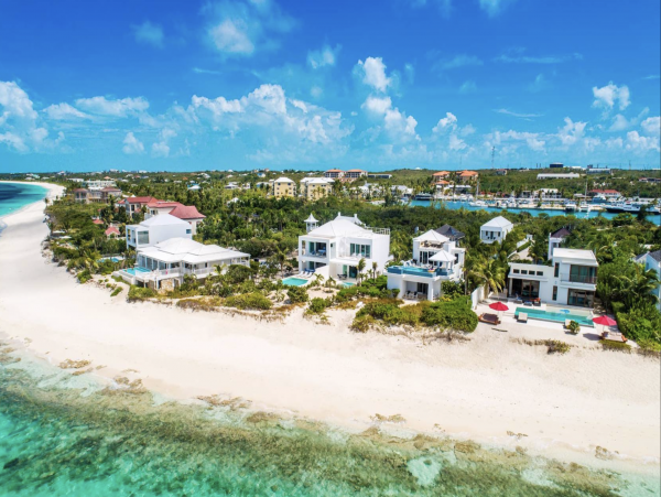 Luxury Three Level Beachfront Vacation Villa Turks & Caicos