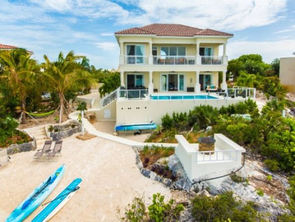 On Beach Turks and Caicos Vacation Home Four Bedroom