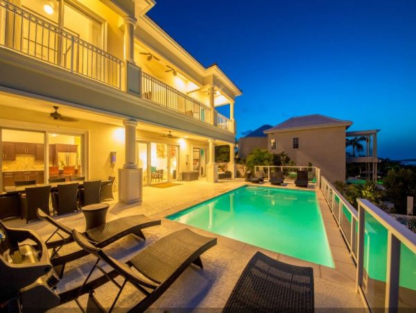 On Beach Turks and Caicos Vacation Home Four Bedroom