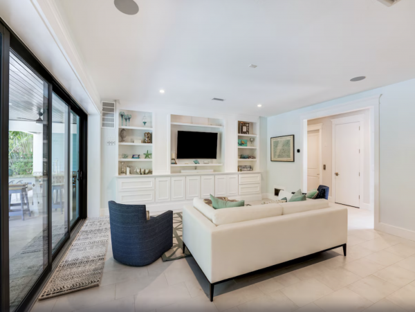 Living room - lower level right off the pool.