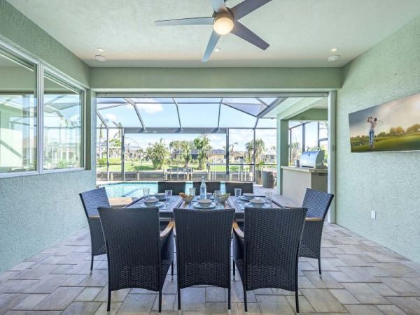 Cape Coral Vacation Pool Home Four Bedroom