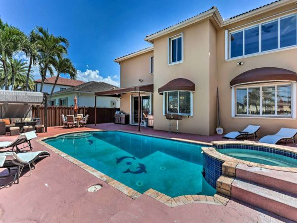 Miami Beach 4 Bedroom Home with Pool & Dock