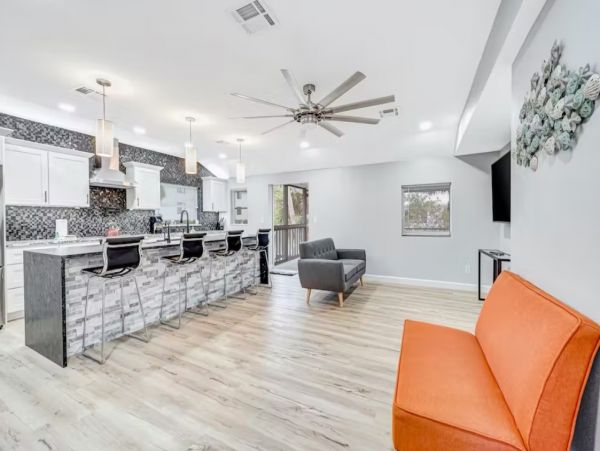 Lovely 3 Bedroom Home Steps from a Private Beach