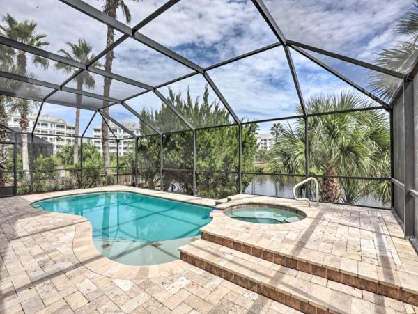 Seven Bedroom Walk to Beach Vacation Pool Home in Palm Coast
