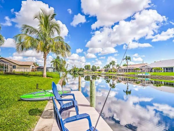 Canalfront Luxury Vacation Home in Cape Coral with Pool & Dock