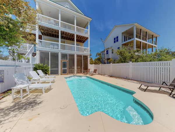 Beach View Dog Friendly Home with Pool in St. George Island