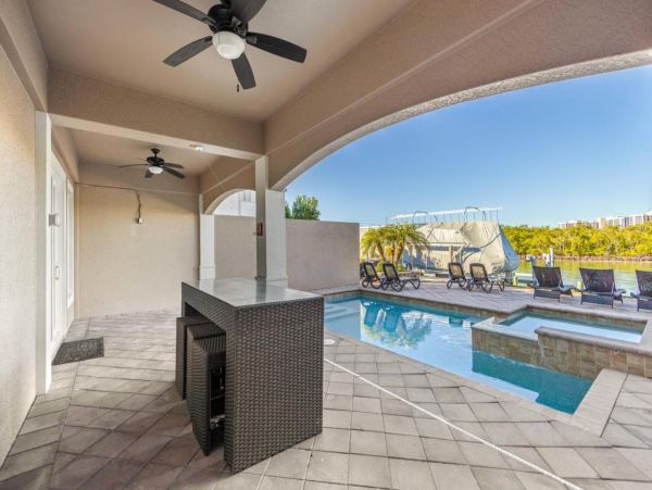 Waterfront Home with 3 Bedrooms, Pool & Dock