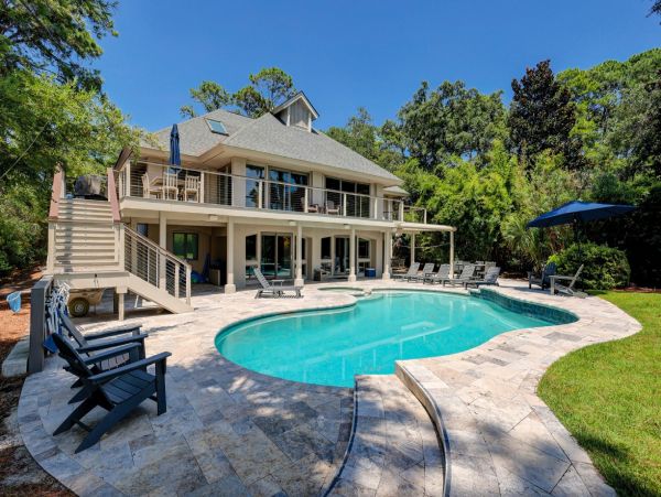 South Carolina Oceanfront Luxury Vacation Rental - 9-Bedroom Hilton Head Estate with Pool & Spa