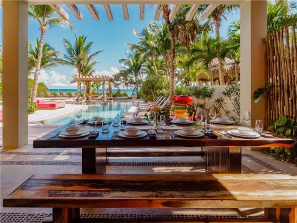 Oceanfront Tulum Luxury Vacation Home Four Bedroom