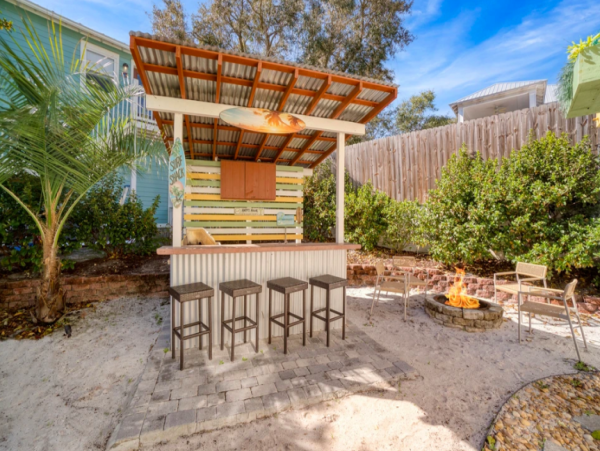 Charming Coastal Bungalow in Destin with Pool and Separate Carriage House Steps from the Beach