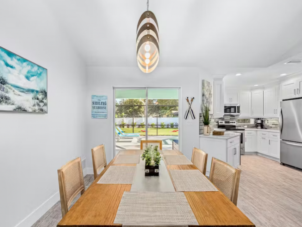 3 bedroom House with heated saltwater pool and game room