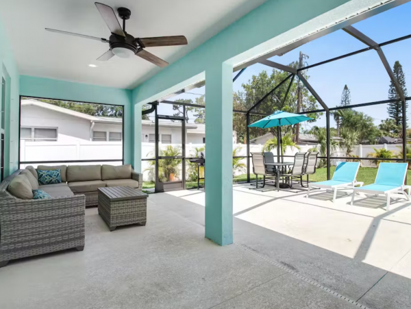 3 bedroom House with heated saltwater pool and game room