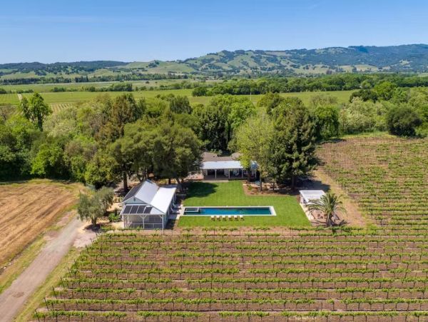 2 Vacation Vineyards Cottages on 6 Acres in Sonoma with Pool