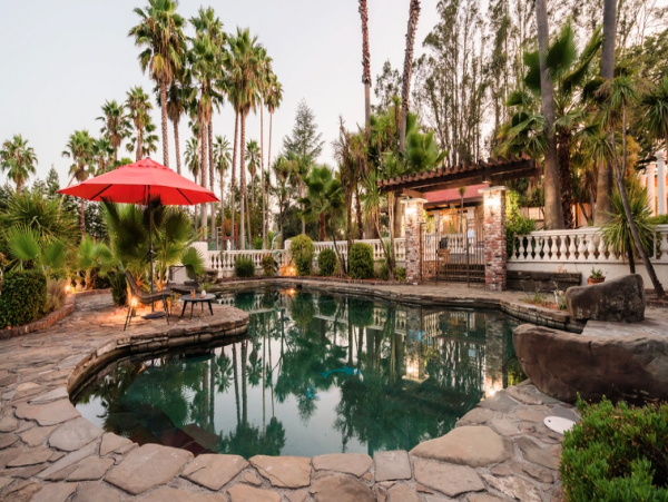 Spectacular 7 Acre European-Style Vineyard Estate Natural Stone Pool & Spa