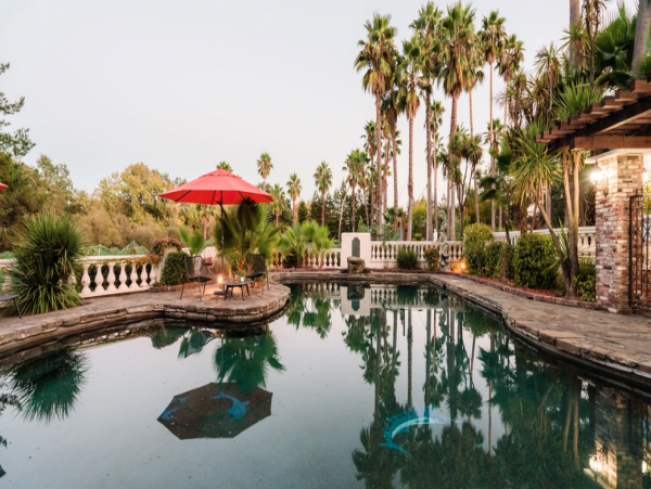 Spectacular 7 Acre European-Style Vineyard Estate Natural Stone Pool & Spa