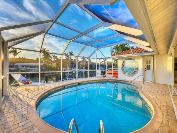 Marco Island Canal Front Four Bedroom Vacation Home