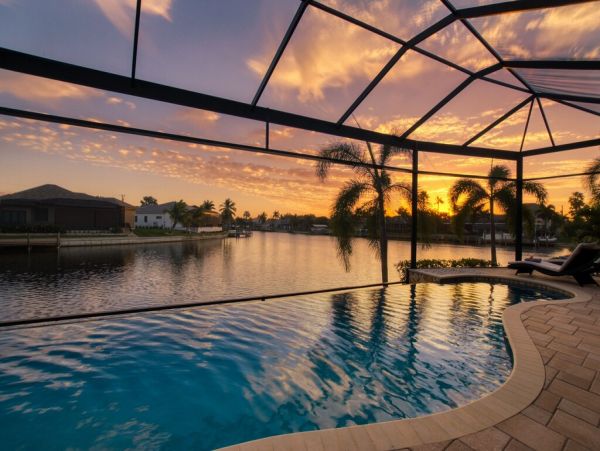 Cape Coral Canal Front Four Bedroom Vacation Home