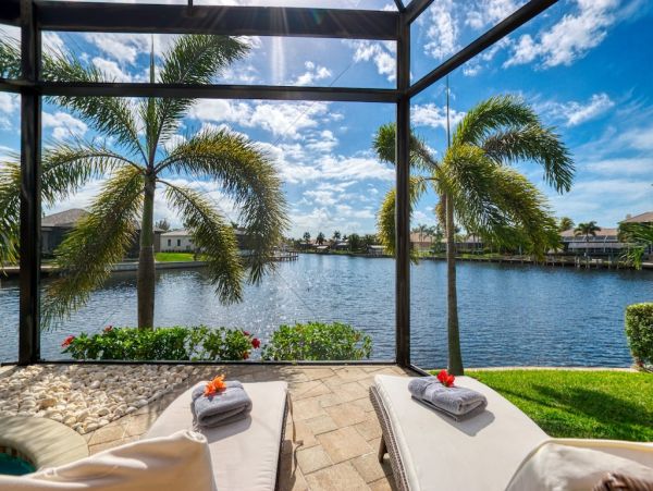 Cape Coral Canal Front Four Bedroom Vacation Home