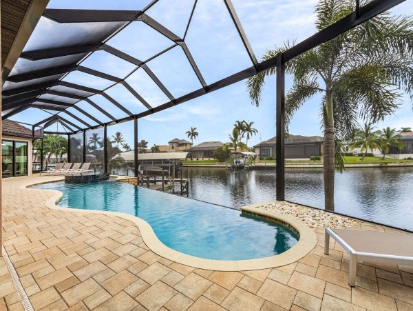 Cape Coral Canal Front Four Bedroom Vacation Home