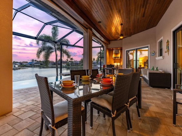 Cape Coral Canal Front Four Bedroom Vacation Home